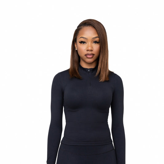 Sculpt Set Long Sleeve Top (Black)